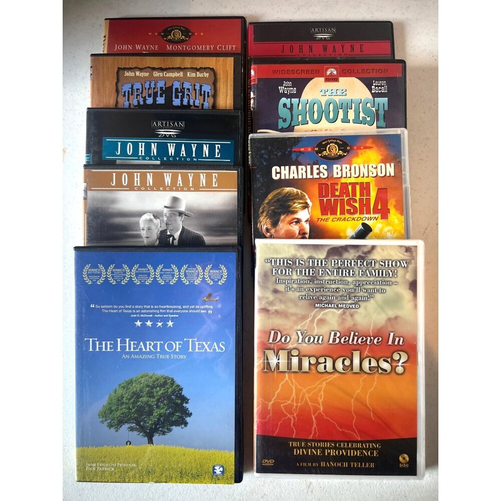 John‎ Wayne & Charles Bronson DVD Movie Collection the Heart of Texas